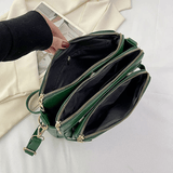 Stijlvolle Leren Crossbody Schoudertas - Verfijning & Ruimte
