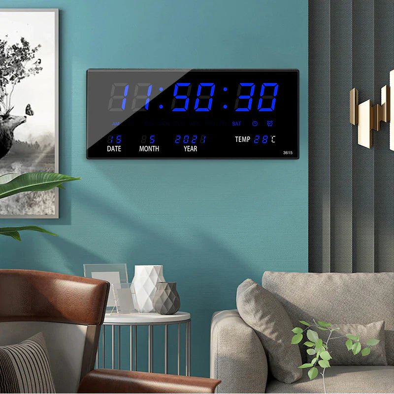 LED Wandklok met Spiegel Effect – Lumino