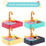 Mini Chef Gootsteen Speelset – Met Stromende Kraan en Speelgoed Groenten