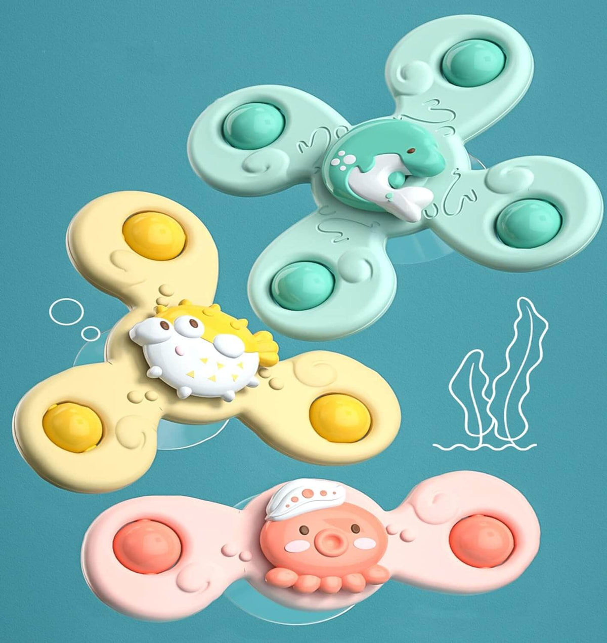 Kleurrijke Baby Draaiwiel met Zuignap – DraaiPlezier Mini