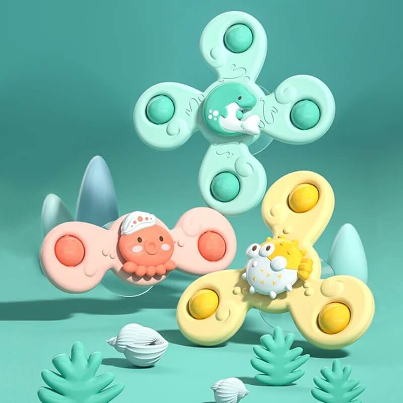 Kleurrijke Baby Draaiwiel met Zuignap – DraaiPlezier Mini
