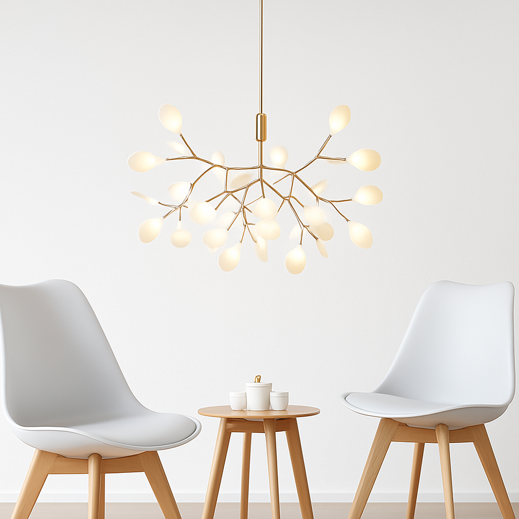 Hanglamp modern LED boom kleur koper of zwart Thuis