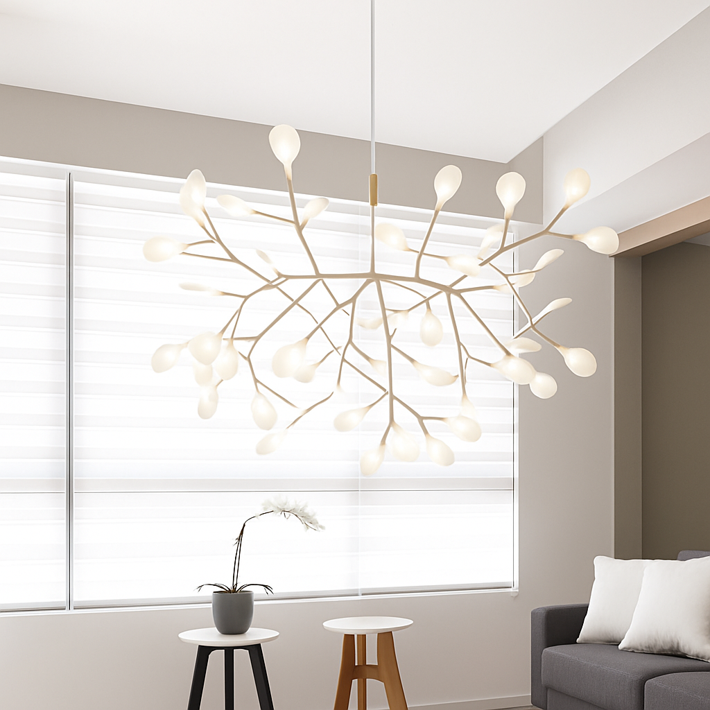 Hanglamp modern LED boom kleur koper of zwart Thuis