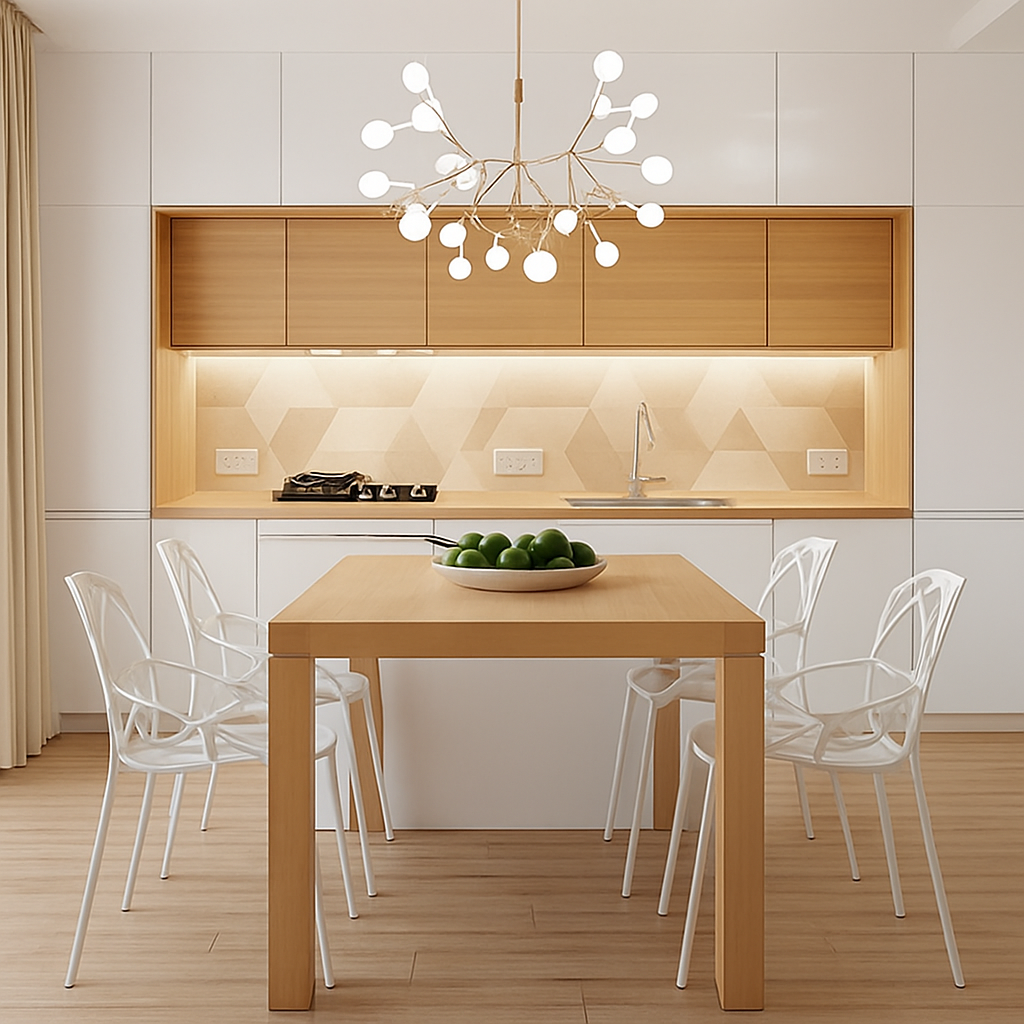 Hanglamp modern LED boom kleur koper of zwart Thuis