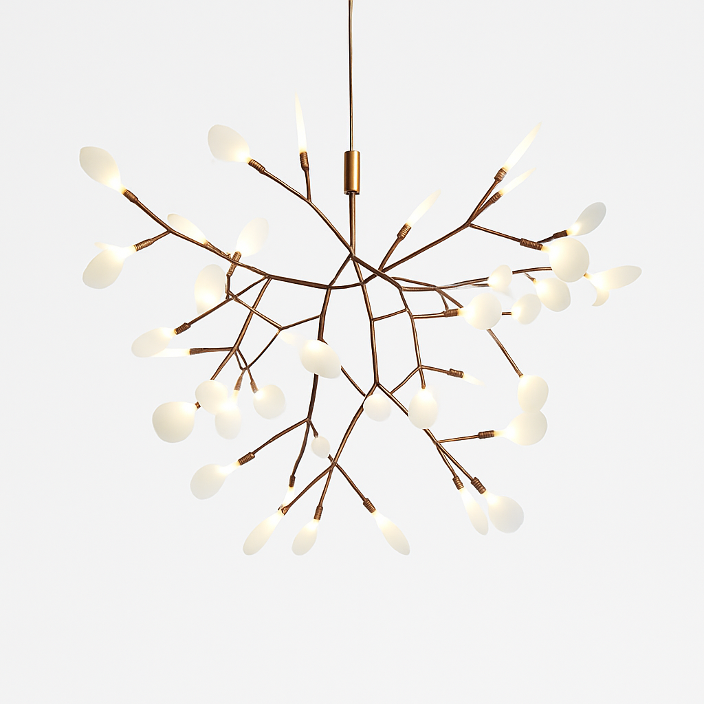 Hanglamp modern LED boom kleur koper of zwart Thuis