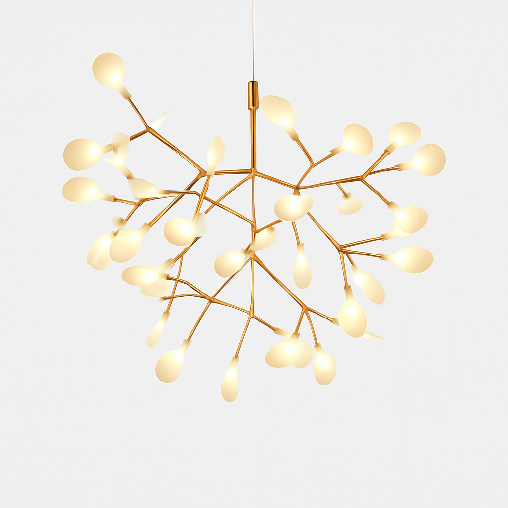 Hanglamp modern LED boom kleur koper of zwart Thuis