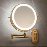 Wandspiegel met LED-verlichting en vergroting