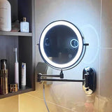 Wandspiegel met LED-verlichting en vergroting