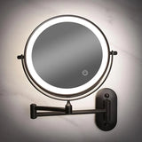 Wandspiegel met LED-verlichting en vergroting