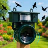 TerraGuard | Weerbestendige Vogelverschrikker met PIR & Zonne-energie