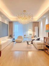 Exclusieve kroonluchter met kristallen bladeren – tak effect, moderne elegantie