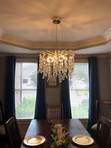 Exclusieve kroonluchter met kristallen bladeren – tak effect, moderne elegantie