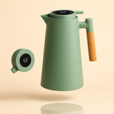 Thermoskan met temperatuurweergave | Isolatiekan 1 liter voor koffie & thee | Heatina