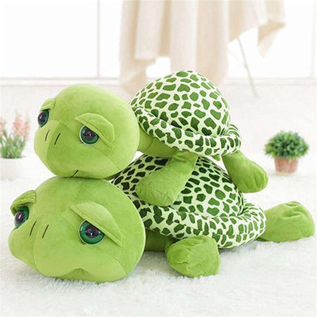 Zachte pluche schildpad knuffel met realistisch ontwerp – Knuffelpanzli