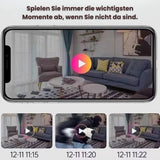 Buitenshuis & binnenshuis bewakingscamera | Mini WLAN-camera met live uitzending naar je telefoon | Draadloos & Compact | MiniWächter