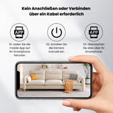 Buitenshuis & binnenshuis bewakingscamera | Mini WLAN-camera met live uitzending naar je telefoon | Draadloos & Compact | MiniWächter