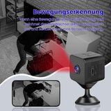 Buitenshuis & binnenshuis bewakingscamera | Mini WLAN-camera met live uitzending naar je telefoon | Draadloos & Compact | MiniWächter