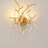 Exclusieve kroonluchter met kristallen bladeren – tak effect, moderne elegantie