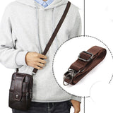 Vintage Heren Crossbody Heuptas - Leer