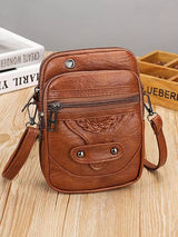 Vintage Leren Schoudertas - Stijlvolle Envelopsluiting