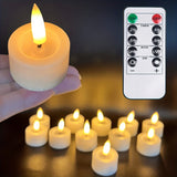 Veilig Vlamloze Theelichtset - Afstandsbediening & Dimbare Timer