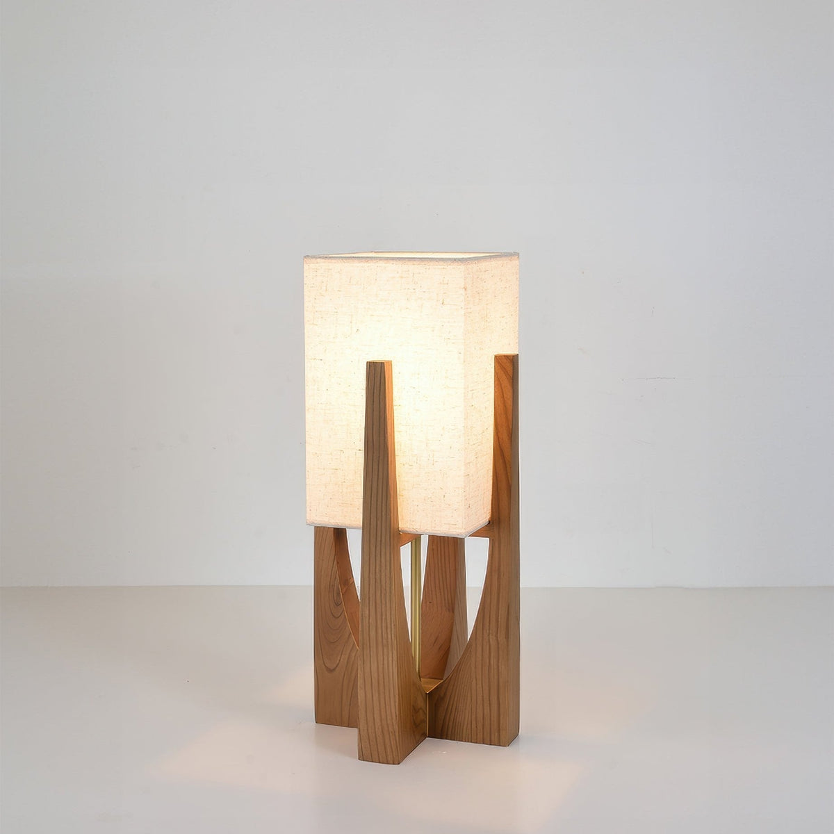 Walnotenhouten Vloerlamp | Minimalistisch & Sfeervol