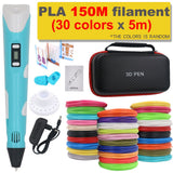 3D-printpen DIY-tekenpen met 200M PLA-filament, cadeau voor kinderen