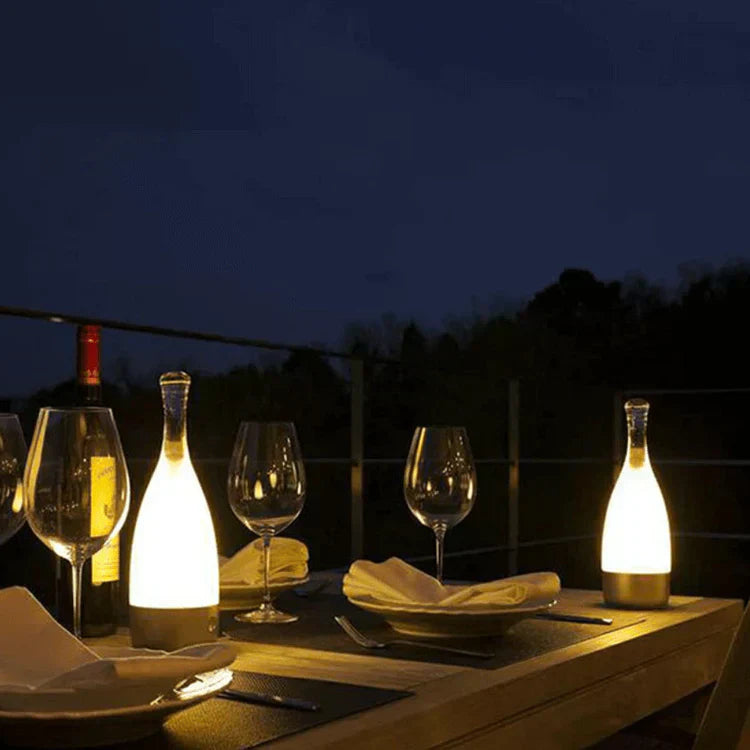 Oplaadbare Wijnfles Nachtlamp – Touch-Control LED Lamp met Dimbare Modus