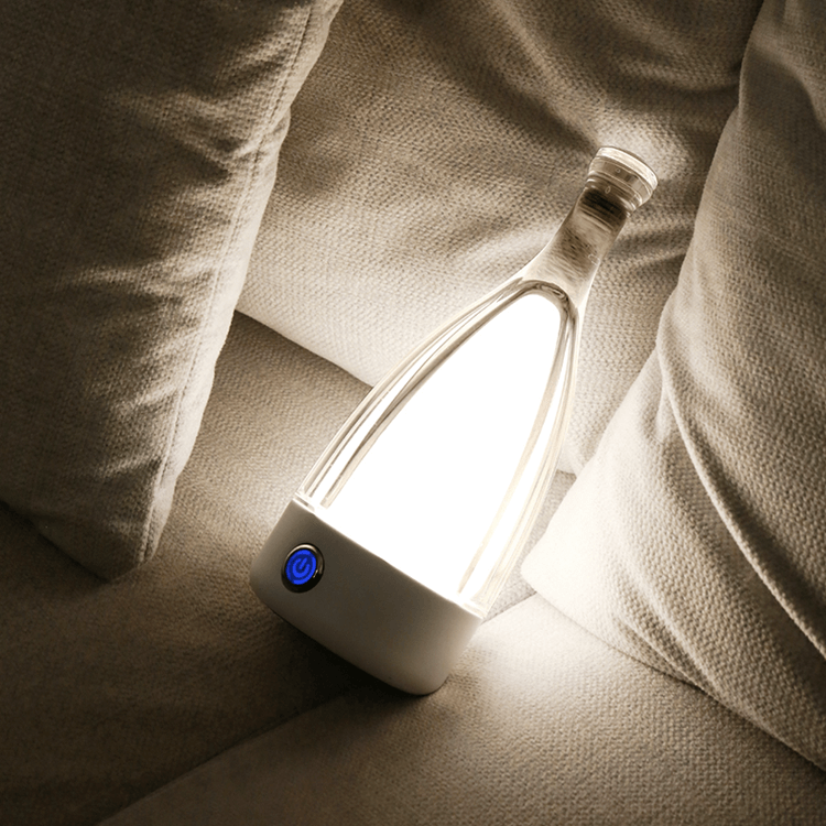 Oplaadbare Wijnfles Nachtlamp – Touch-Control LED Lamp met Dimbare Modus