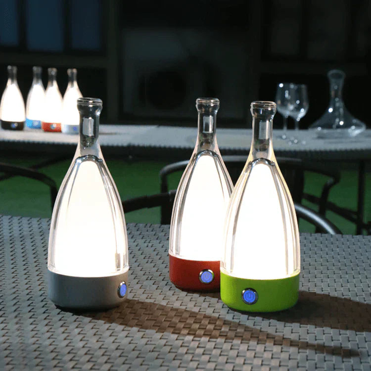 Oplaadbare Wijnfles Nachtlamp – Touch-Control LED Lamp met Dimbare Modus