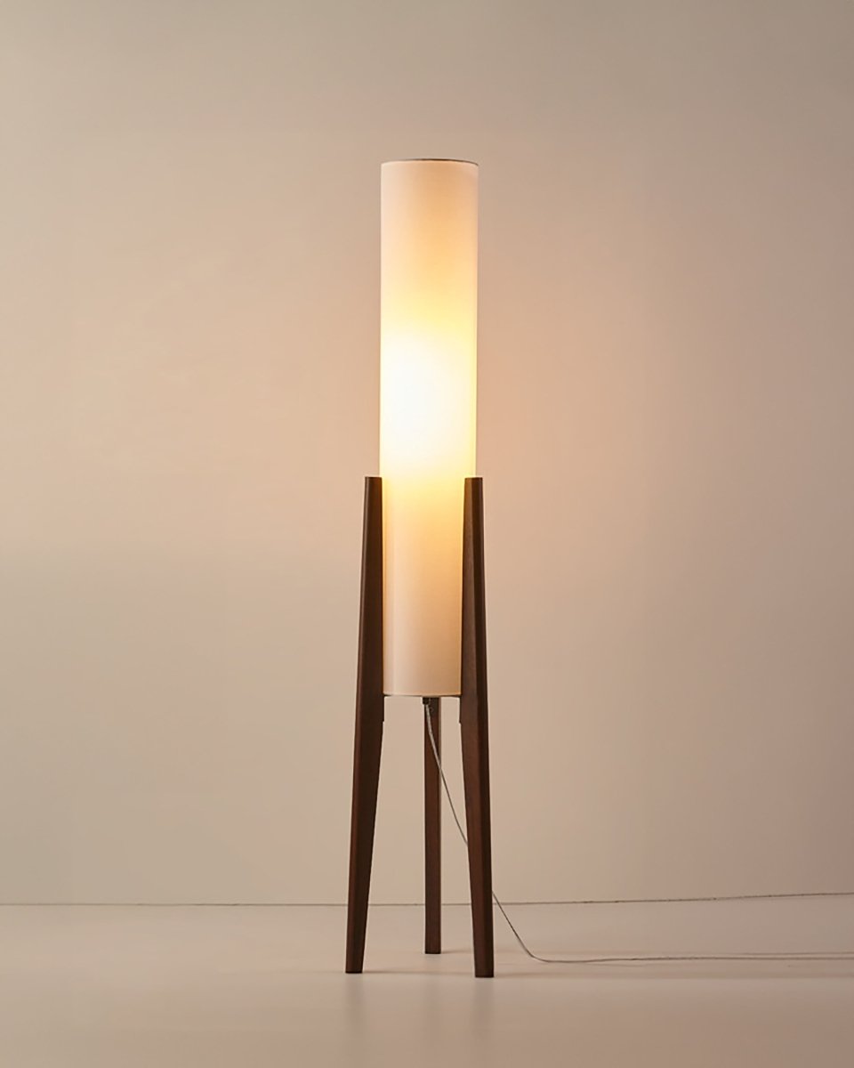 Walnoot Houten Design Vloerlamp - Lichte Kunst voor Elk Interieur