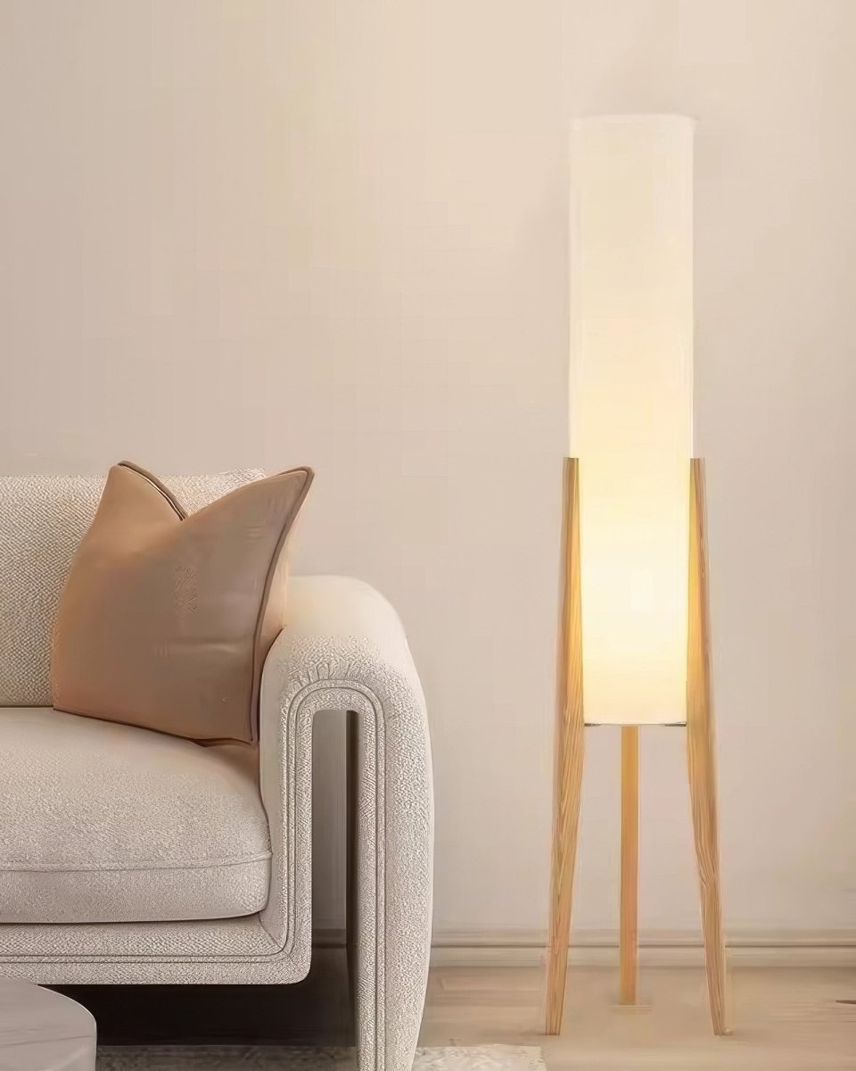 Walnoot Houten Design Vloerlamp - Lichte Kunst voor Elk Interieur
