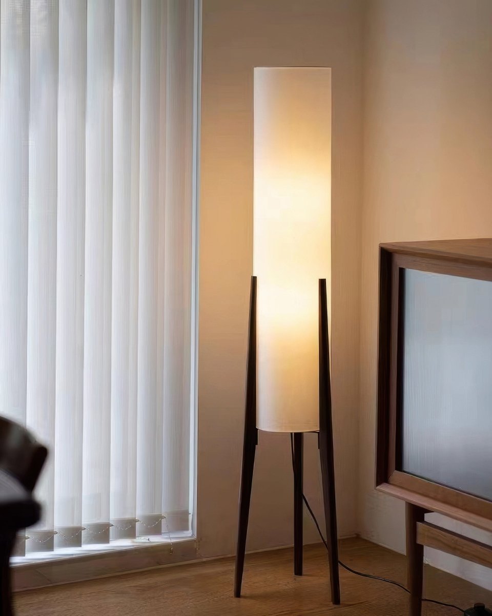 Walnoot Houten Design Vloerlamp - Lichte Kunst voor Elk Interieur
