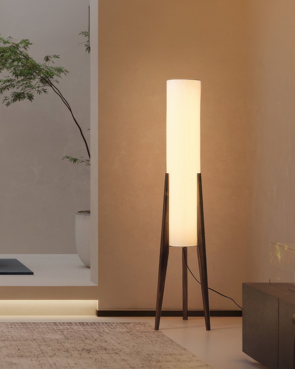 Walnoot Houten Design Vloerlamp - Lichte Kunst voor Elk Interieur