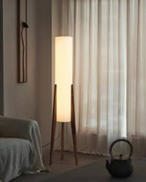 Walnoot Houten Design Vloerlamp - Lichte Kunst voor Elk Interieur