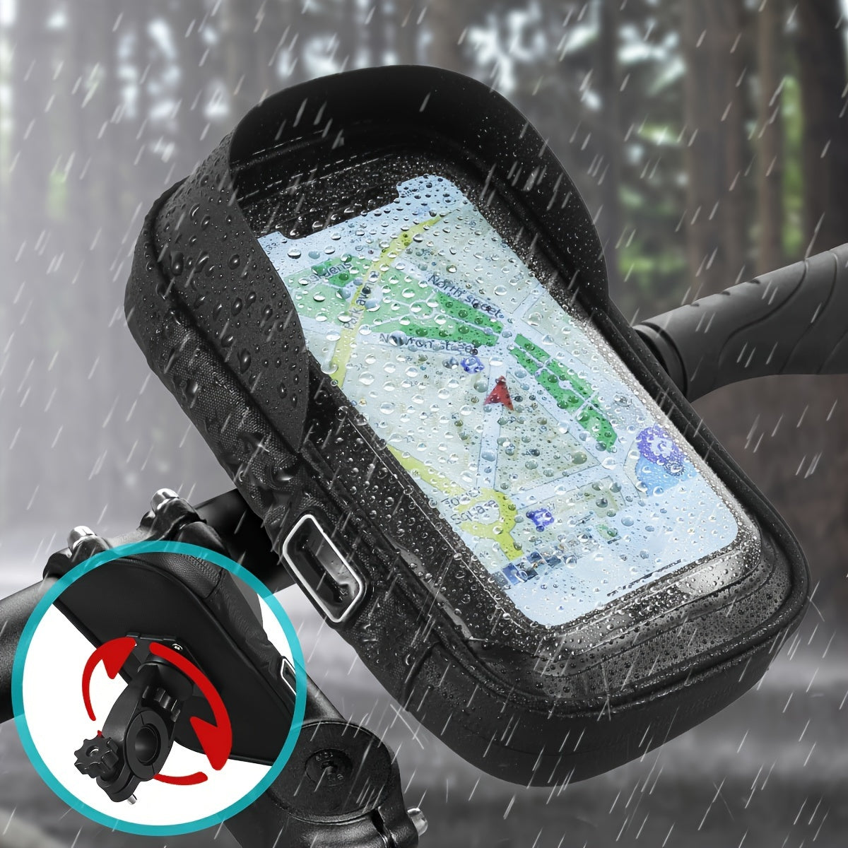 Waterdichte Telefoonhouder Fiets en Motor | 360° Draaibaar