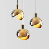 Moderne Gouden Glazen Hanglamp – Elegante Rookglas & Verstelbare Hanghoogte