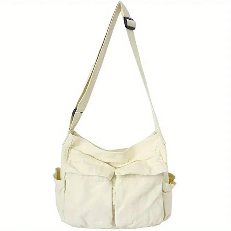 Schoudertas van canvas voor dames – Vintage en ruim