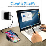 30W Snelle Draadloze Oplaadpad | Premium USB C Oplaadkabel MagSafe Oplader voor Apple iPhone, Samsung & Android - Snelle Draadloze Oplaadpad