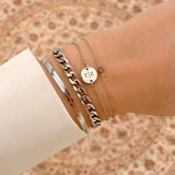 Ronde Edelsteen-Geboortesteen-Armband