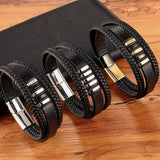 Lederen Heren Armband - Tijdloze Elegantie & Stijl