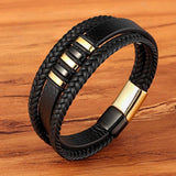 Lederen Heren Armband - Tijdloze Elegantie & Stijl